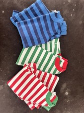 -3- HANNA ANDERSSON Organic Cotton Striped Pajamas Sets Size 10 Excellent
