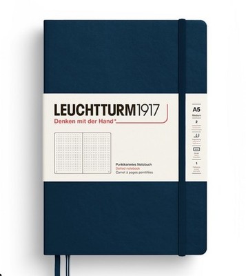 Leuchtturm1917 Classic Notizbuch Medium A5 Hardcover 251 Seiten gepunktet Tiefsee 