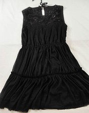 women's C. Bice junior size small black sequined party dress sleeveless new