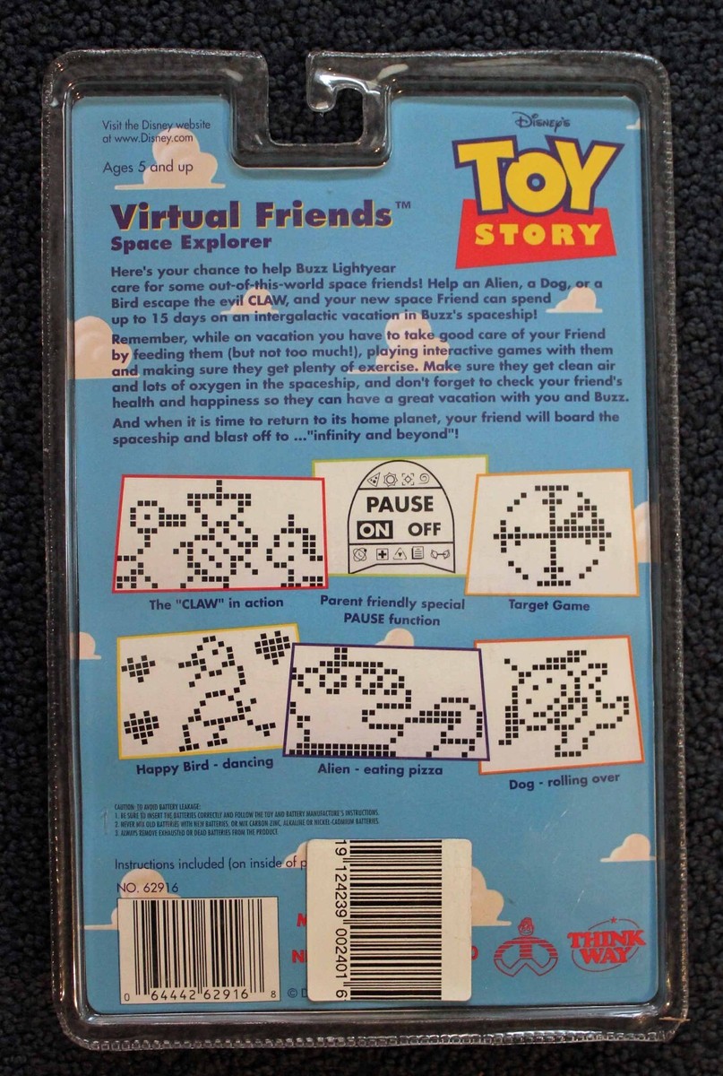 Toy Story Rare 1996 THINKWAY #62916 VIRTUAL FRIENDS Space Explorer