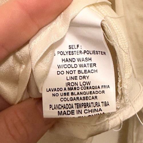 Six/Fifty "The Ruby" Bluse - elfenbeinfarbenes Langarm-Top mit Schößchen Größe Small - Bild 6 von 8