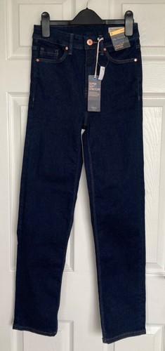 NEU M&S The Supersoft Sienna Straight High Rise Damenjeans Größe 6 kurz