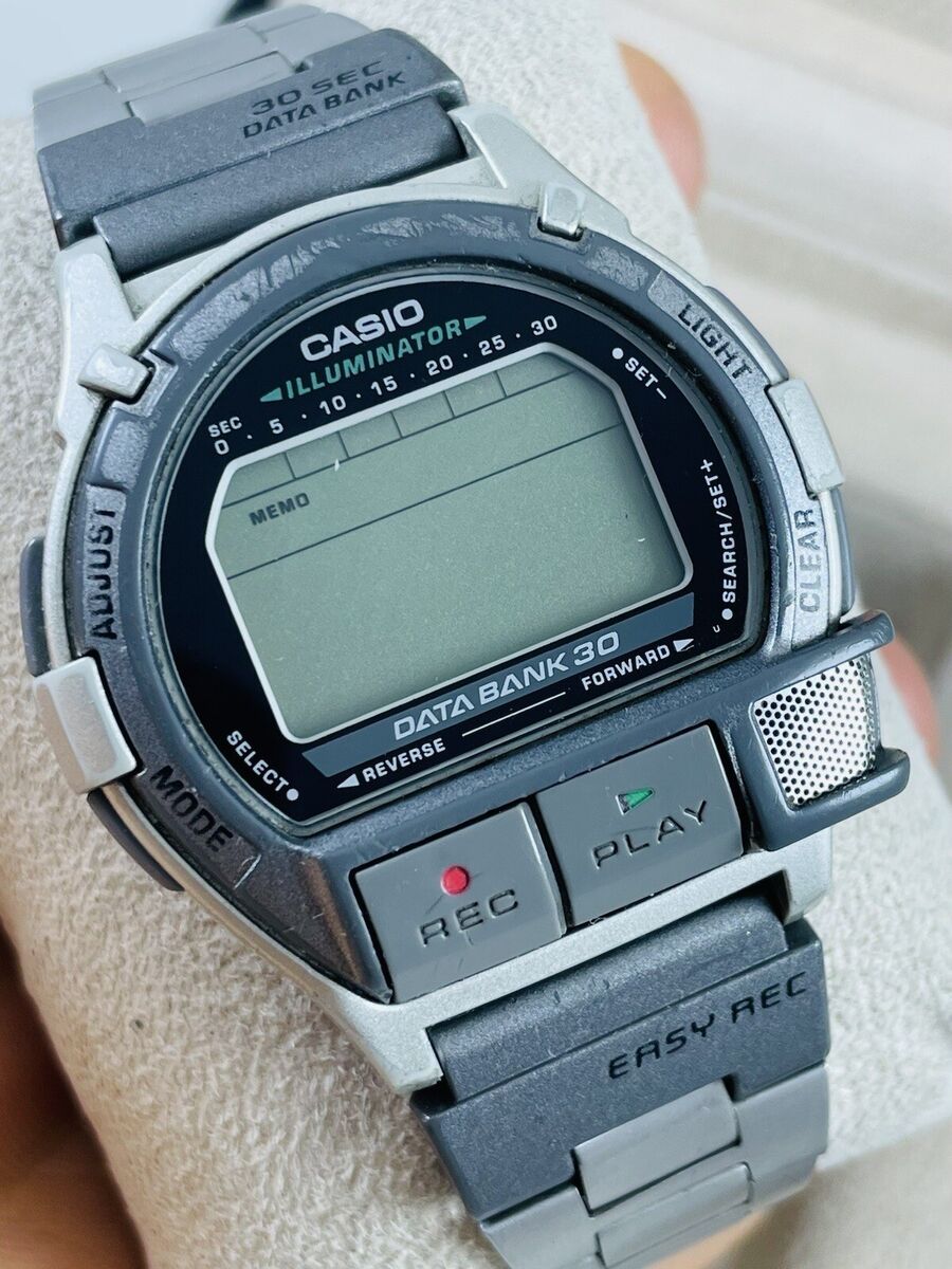 Vintage 1998 Casio Db-v300 Digital Rec Data Bank 30 Watch Vintage 1998 Casio Db-v300 Digital Rec Data Bank 30 Watch