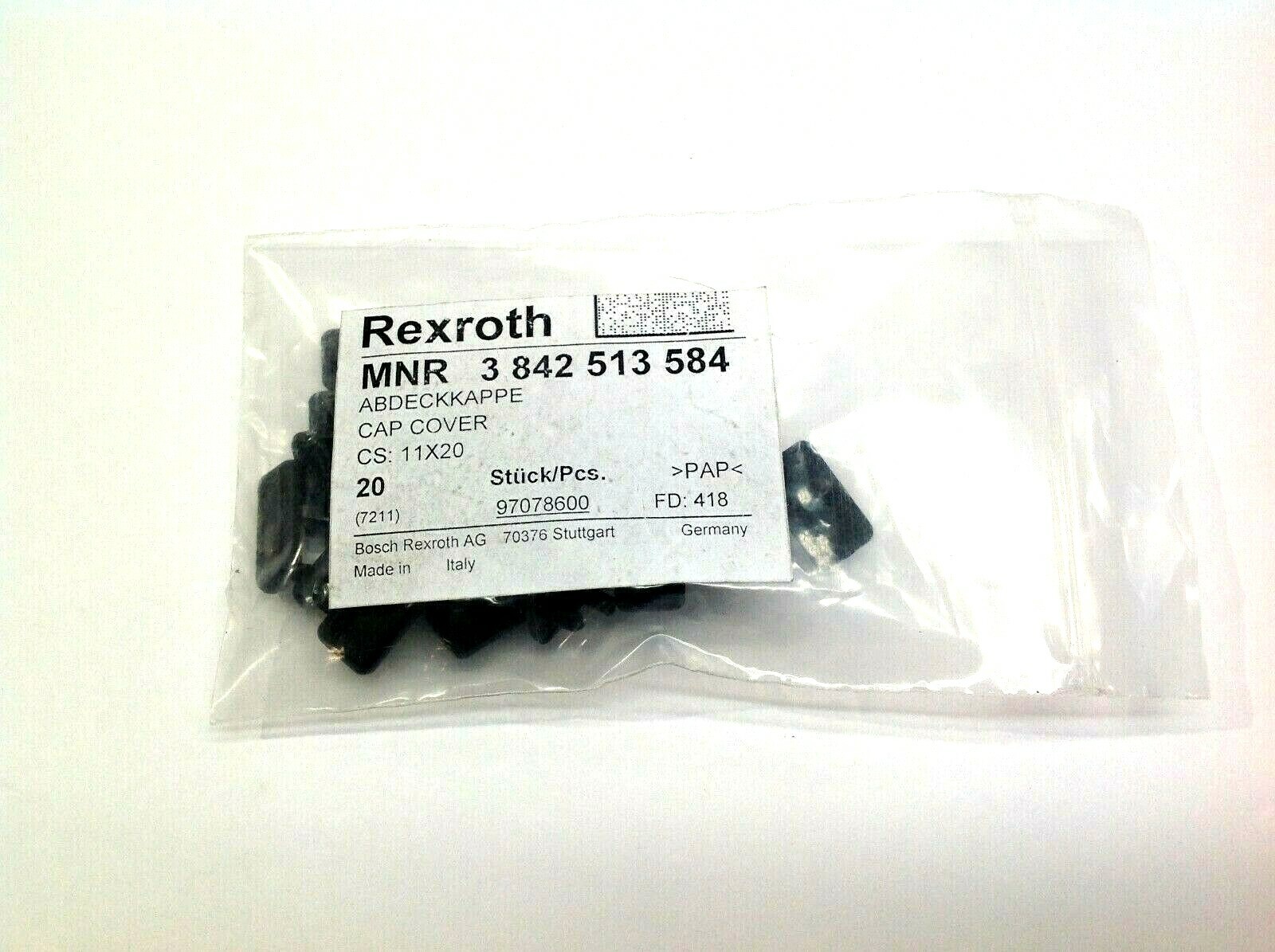 Bosch Rexroth 3 842 513 584 Cap Covers LOT OF 20