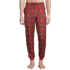 Harry Potter Men's Sleep Pants, Size L 36-38 Color Red