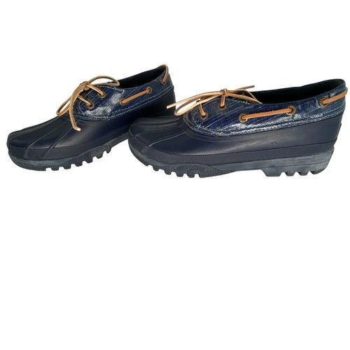 Sperry Top Sider STS95865 Navy Blue Waterproof Rubber Duck Rain Shoes Boots 8.5 - Picture 5 of 10