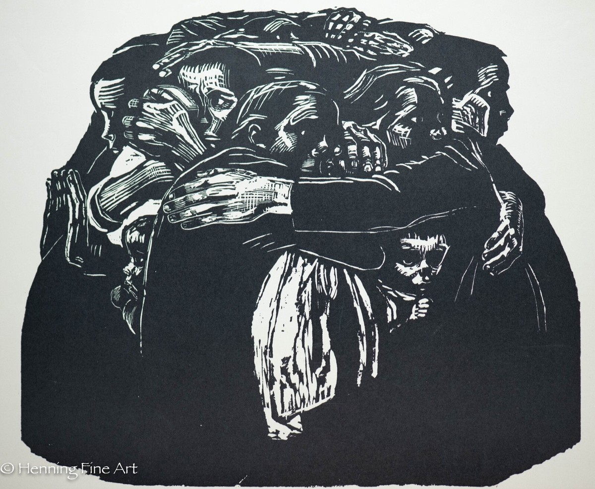 Kathe Kollwitz Fine Vintage Woodcut Print 