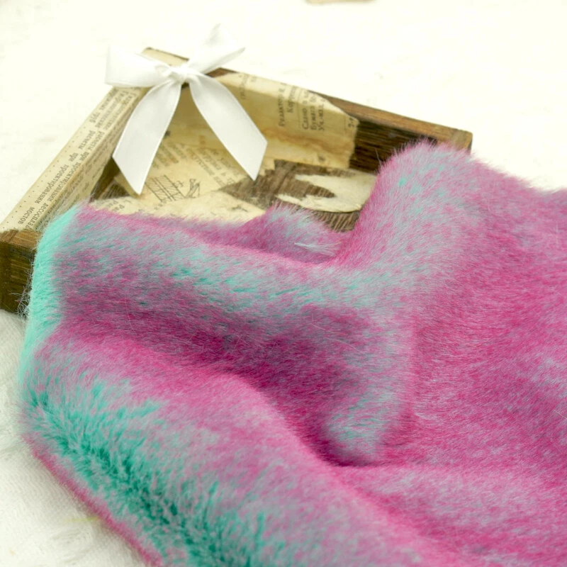 Novelty Colorful Faux Rabbit Fur Fabric Sewing Thick Furry DIY Craft 22 30cm - Image 3 of 4