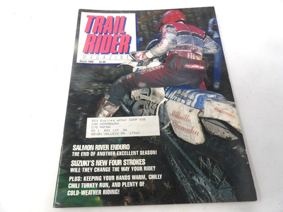 March 1990 New England Trail Rider Magazine | eBay