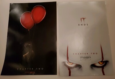 It Chapter Two 2  Authentic Promo Movie Posters set of 2 - Pennywise