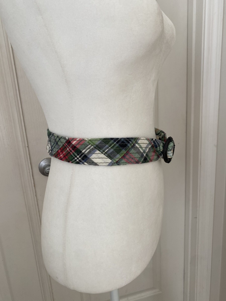 J. Crew Womens Cotton Plaid Y2K Fabric Belt Size Medium  display picture 2