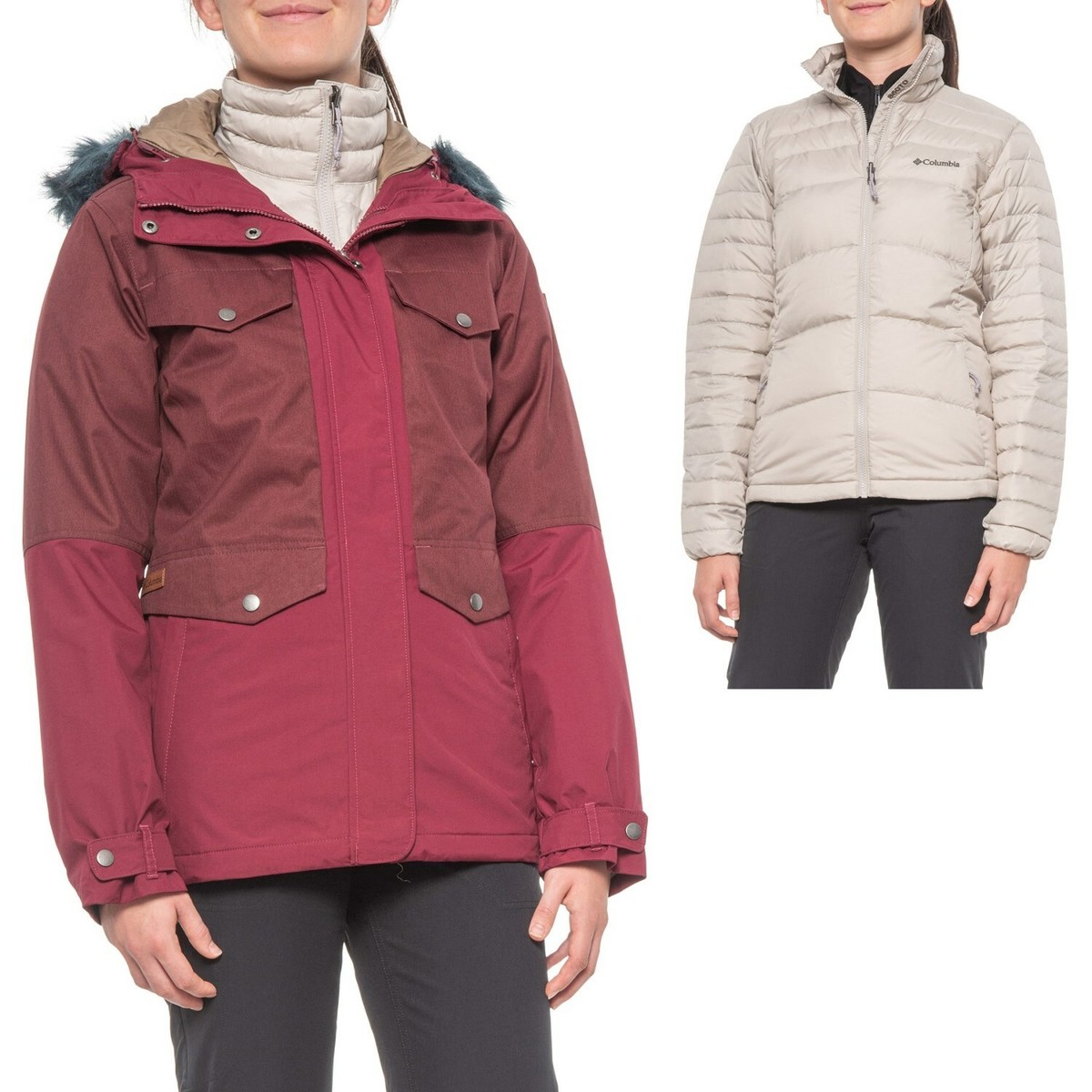 Columbia Omni Heat 860 Turbo Down Interchange 3 in 1 Coat Jacket