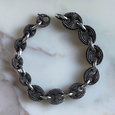 UGO CACCIATORI Bracelet sterling silver graduated bracelet Luster