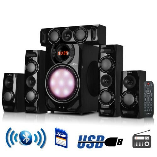 beFree 5.1 Ch Surround Sound Wired Speaker System Reconditioned w Warranty BT