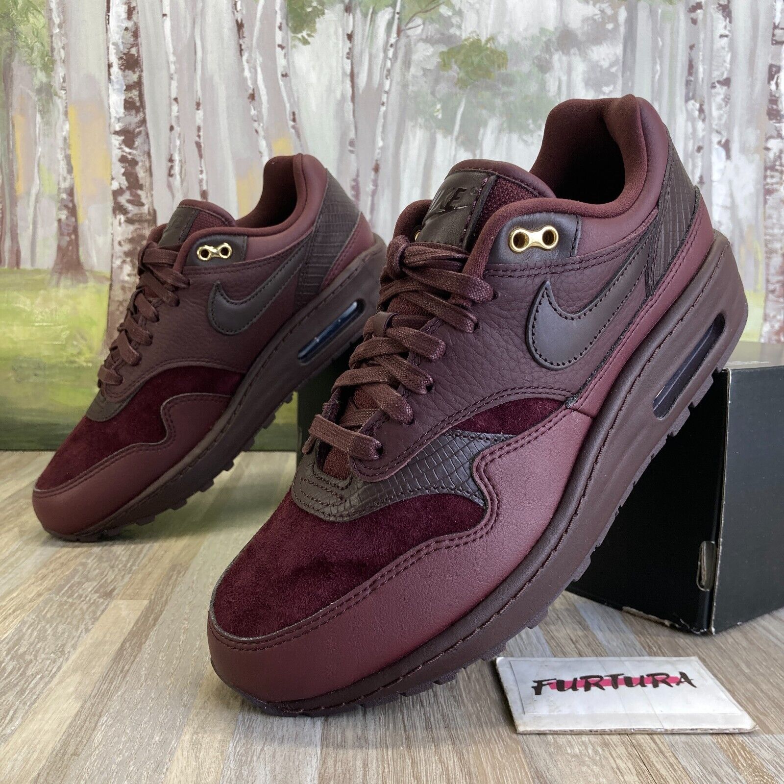 Nike Air Max 1 '87 Burgundy Crush DV3888-600 Women's Size 7 - 10 Shoes #103