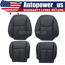For 2014-2020 Infiniti Q50 Driver & Passenger Bottoms Tops Leather Cover Black