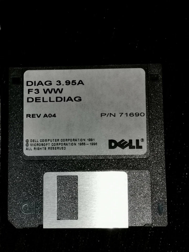 Dell Diagnostics Version DIAG 3.95A F3 WW DELLDIAG Floppy 3.5”P/N 71690 - Image 4 of 4