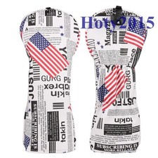 1pc USA Flag Golf Club Fairway Wood Head Cover USA Fairway Cover with No Tag
