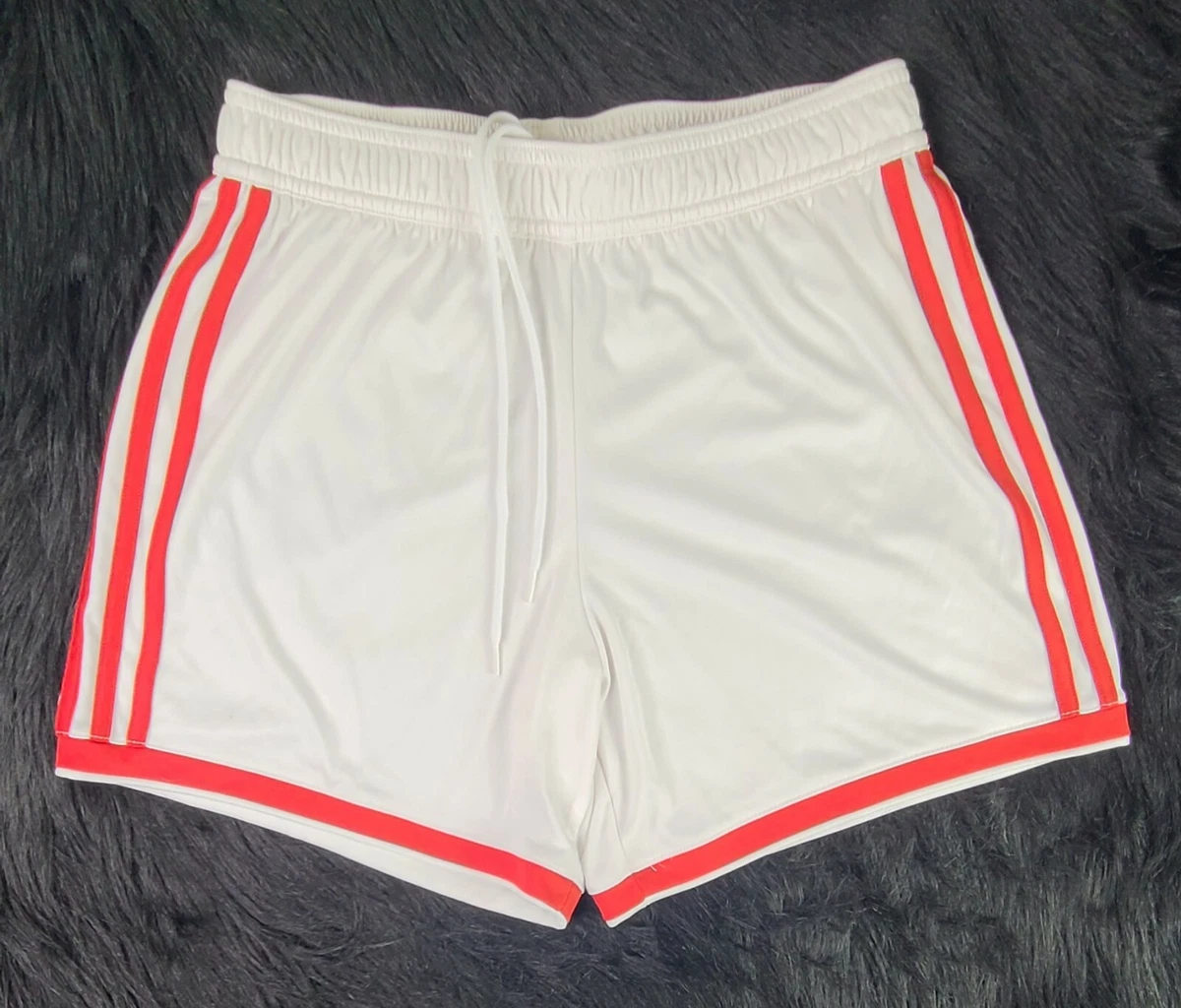 White and red adidas clearance shorts