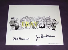 The Jetsons cast signed photo signed Bill Hanna and Joe Barbera animation mint