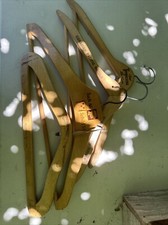 VINTAGE ADVERTISING WOODEN HOTEL CLOTHES HANGERS 4 DIFFERENT
