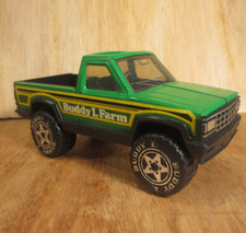 Vintage Buddy L Farm Truck Metal Plastic Green 1982 Made in Macau Toy Vehicle