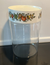 Vintage Pyrex Ware SPICE OF LIFE Glass Canister~ STORE N&rsquo; SEE  7.25" Tall w/ Lid
