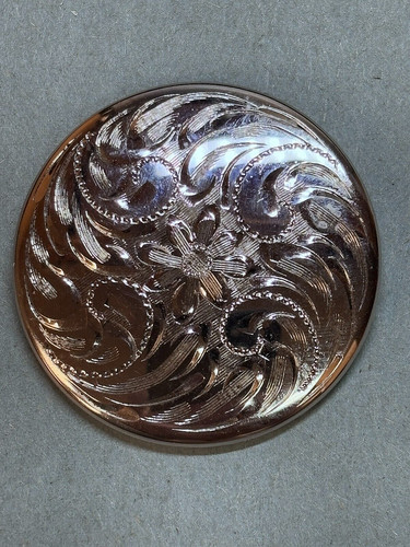 Sterling Silver Flower Design Round Brooch 9.9g