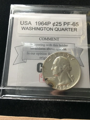 1964 P  USA, ¢25 Cent, Washington Head Quarter Dollar. Proof.
