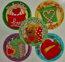10 Best Gift is Love Gift Christmas/Holiday 2.5”x 2.5" Party Favor Stickers