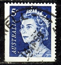 TIMBRE  AUSTRALIE   ELISABETH II   OBLITERE