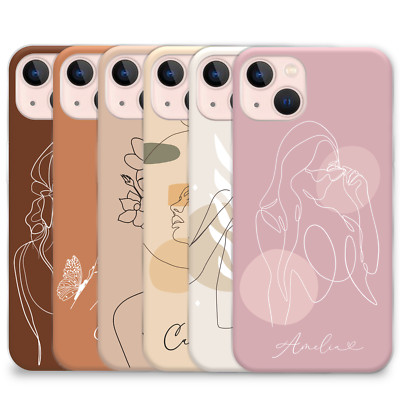 Personalisierte Handyhülle Pastellbraun für iPhone 13 Pro 14 15 11 12 Xr