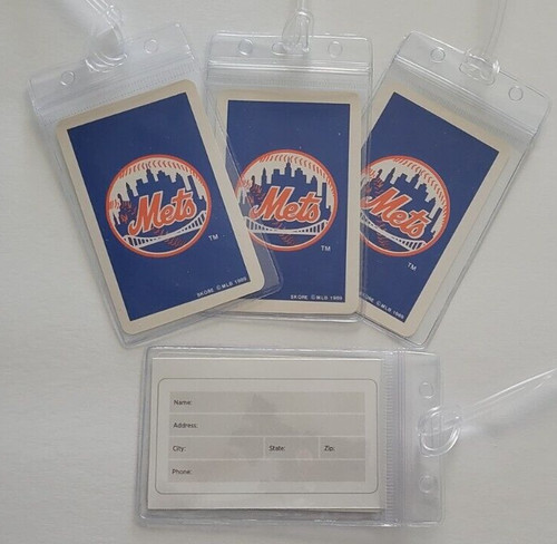 4 NY New York Mets Luggage Tags MLB Baseball - Vintage/Retro playing cards