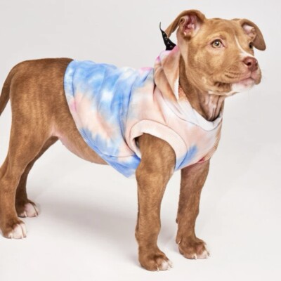New FOUND MY ANIMAL Multicolor Tie Dye Hoodie Cotton Fleece Size Medium