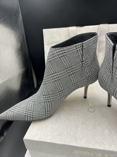 Stivaletti JIMMY CHOO Marinda 65 argento glitter tacco UK 5,5 EU 38,5 RRP £ 695 - Foto 11 di 11