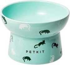 PETKIT Ceramic Raised Cat Food Bowls Tilted Elevated Water Bowl Whisker Fatigue
