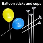 Transparent Balloon Sticks Cups UK Seller Quantity Birthday Wedding Christmas