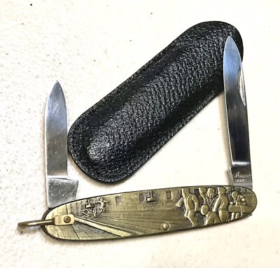 Vintage Antique Germany Solingen INOX Brass 2-Blade Folding Pen