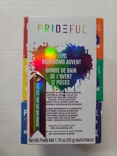 PRIDEFUL 12 Pc Rainbow Bath Bomb Gift Set