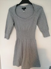 Mango Basic Grey Neck Half Sleeve Knit Dress Size S