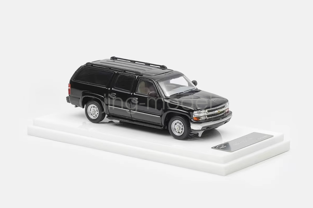 MK 1:64 Scale 2003 Black Suburban Full Size SUV Sports Diecast Metal Car Model