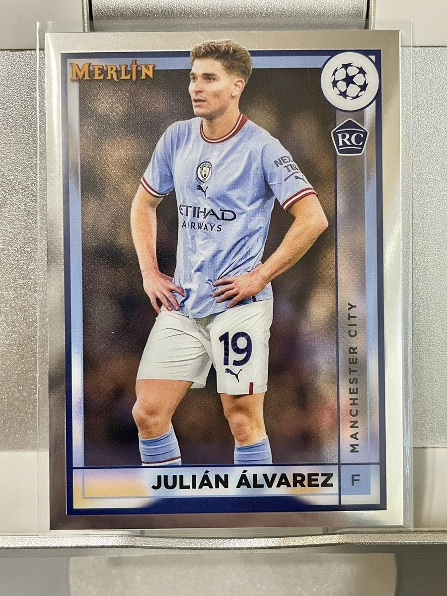 2022-23 Topps UEFA Merlin Chrome Julian Alvarez Base Rookie