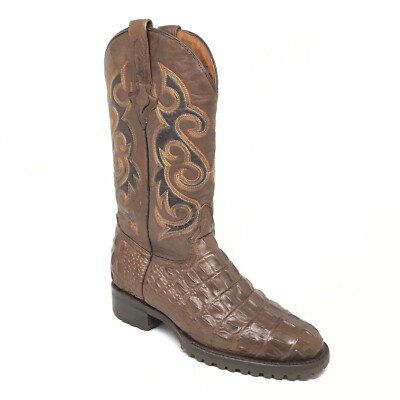 El President Gold Collection Western Boots Cowboy Shoes Mens Size Brown  Croc