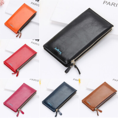 Women 16 Card Slots with Zip Pocket Bifold Wallet Clutch Card Holder Purse Gift