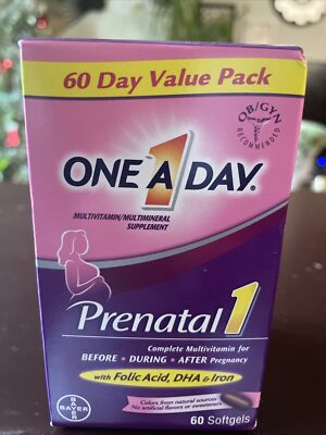 One A Day Prenatal 1 Complete Multivitamin Supplement Softgels - 60 Count
