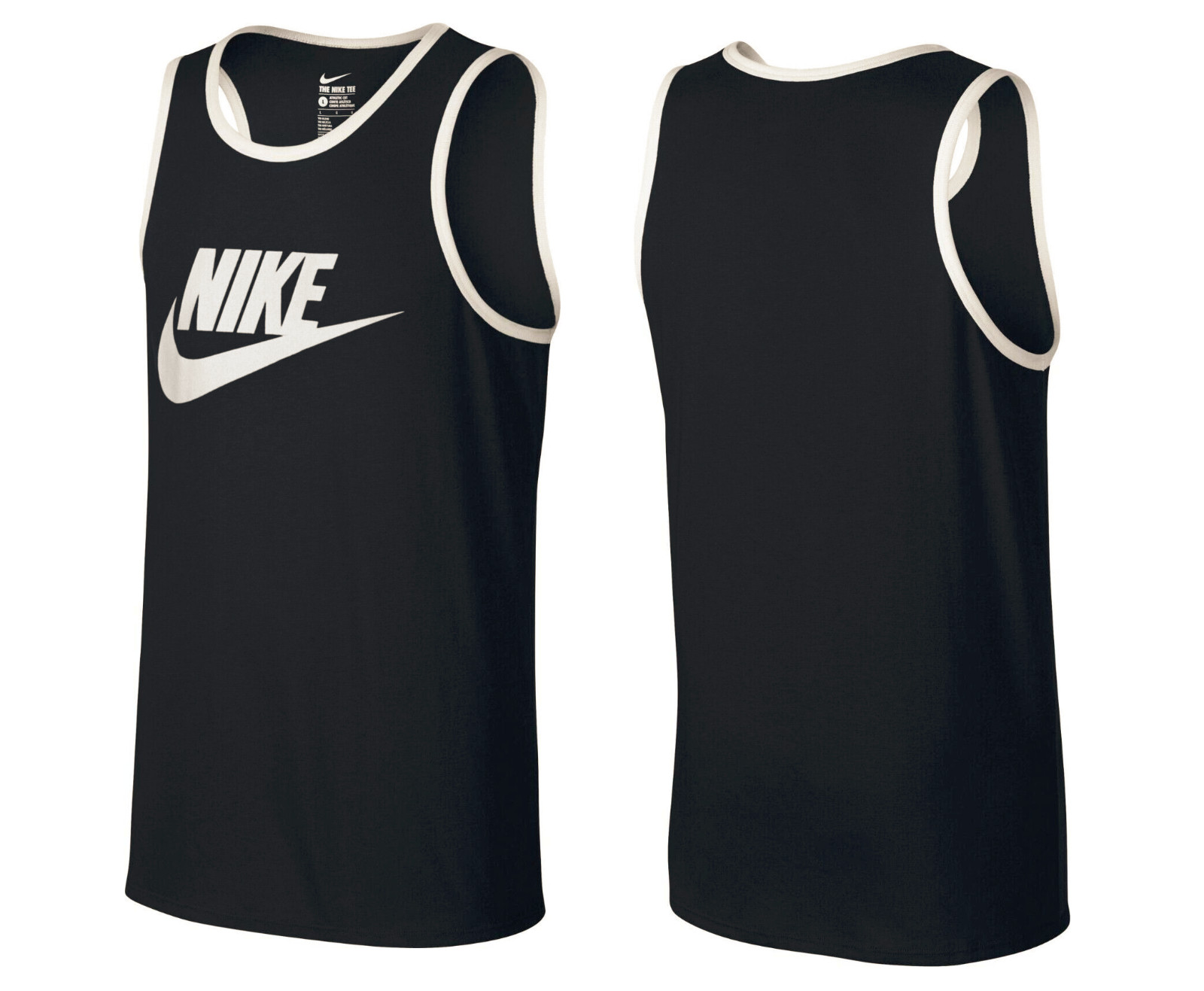 Nike Chaleco Para Hombres Camiseta sin Mangas Camiseta Gimnasio Negro/Blanco S M L XL Envío Gratis Rápido
