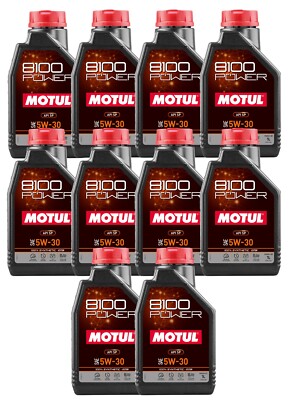 Motul 10 Liters 8100 POWER SAE 5W-30 100% Synthetic Ester Engine Oil 10 x 1L