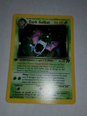 dark golbat pokemon card value DARK GOLBAT 6/82 1st Edition Holo Rare Team Rocket Pokemon Card Near Mint