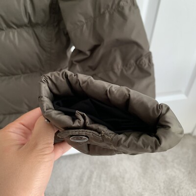 Prada Khaki Green Down Puffer Jacket with Fur Collar | eBay