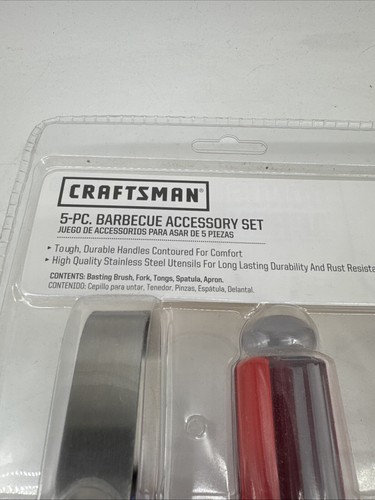Nuevas herramientas artesanales selladas 5 piezas Juego de accesorios para parrilla de barbacoa de acero inoxidable #47648 - Imagen 9 de 15